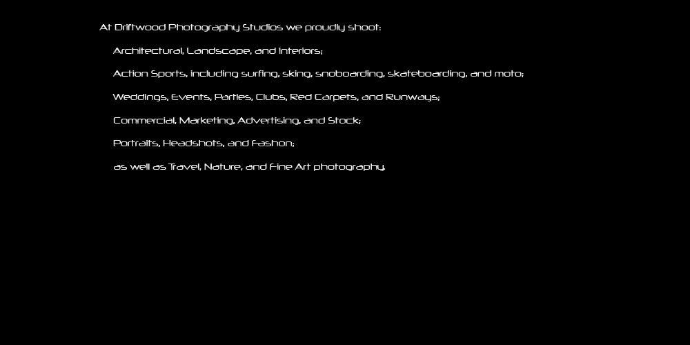 Driftwood Photography Studios - About DWP